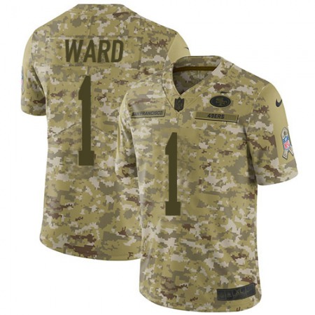 Nike 49ers #1 Jimmie Ward Camo Youth Stitched NFL Limited 2018 Salute To Service Jersey