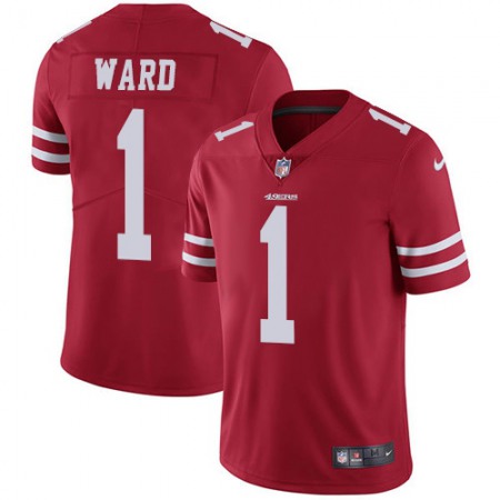 Nike 49ers #1 Jimmie Ward Red Team Color Youth Stitched NFL Vapor Untouchable Limited Jersey
