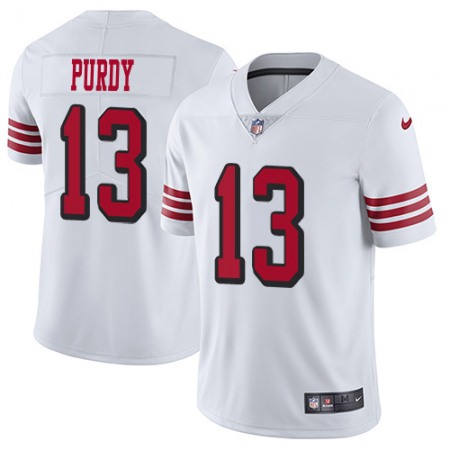 Nike 49ers #13 Brock Purdy White Rush Youth Stitched NFL Vapor Untouchable Limited Jersey