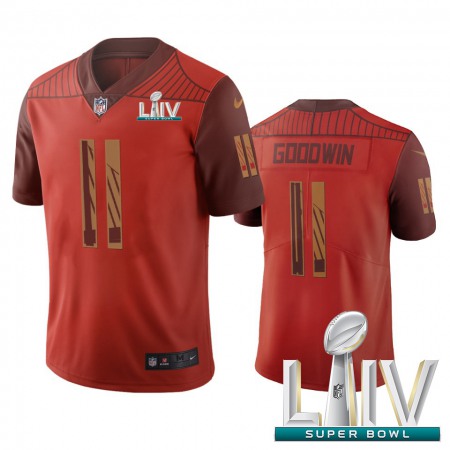 San Francisco 49ers #11 Marquise Goodwin Orange Super Bowl LIV 2020 Vapor Limited City Edition NFL Jersey