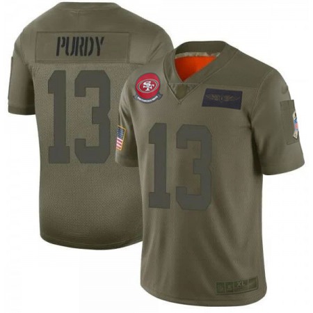 San Francisco 49ers #13 Brock Purdy Camo Men's Stitched NFL Limited 2019 Salute To Service Jersey