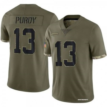 San Francisco 49ers #13 Brock Purdy Nike Men's 2022 Salute To Service Limited Jersey - Olive