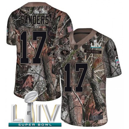 Nike 49ers #17 Emmanuel Sanders Camo Super Bowl LIV 2020 Youth Stitched NFL Limited Rush Realtree Jersey