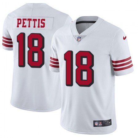 Nike 49ers #18 Dante Pettis White Rush Youth Stitched NFL Vapor Untouchable Limited Jersey