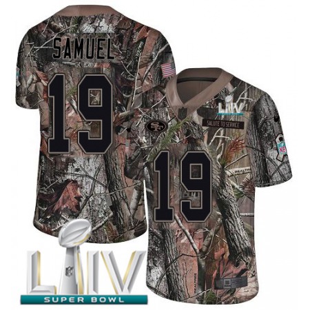 Nike 49ers #19 Deebo Samuel Camo Super Bowl LIV 2020 Youth Stitched NFL Limited Rush Realtree Jersey