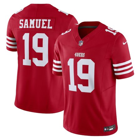 Nike 49ers #19 Deebo Samuel Red Team Color Men's Stitched NFL Vapor F.U.S.E. Limited Jersey