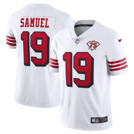 Nike 49ers #19 Deebo Samuel White Rush Youth 75th Anniversary Stitched NFL Vapor Untouchable Limited Jersey