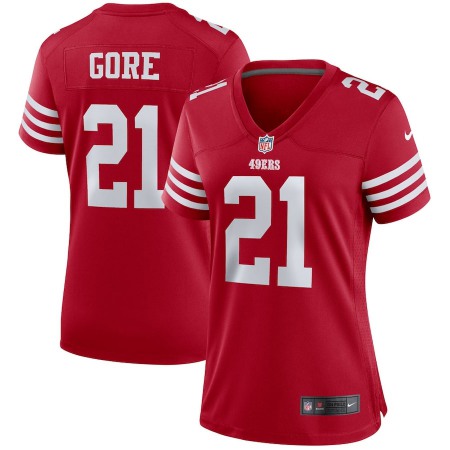 San Francisco 49ers #21 Frank Gore Scarlet Women's 2022-23 Nike NFL Game Jersey