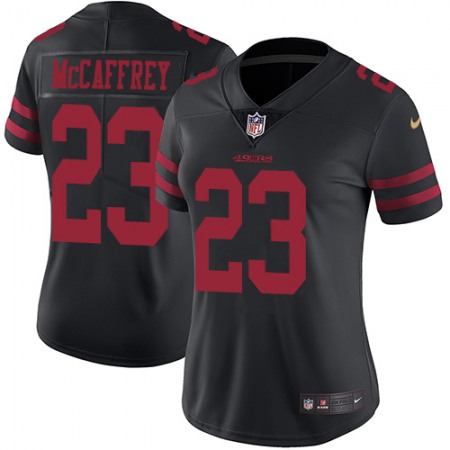 Nike 49ers #23 Christian McCaffrey Black Alternate Women's Stitched NFL Vapor Untouchable Limited Jersey