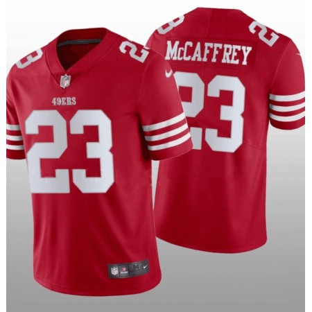 San Francisco 49ers #23 Christian McCaffrey Scarlet Nike Men's 2022-23 Limited Stitched NFL Vapor Untouchable Jersey