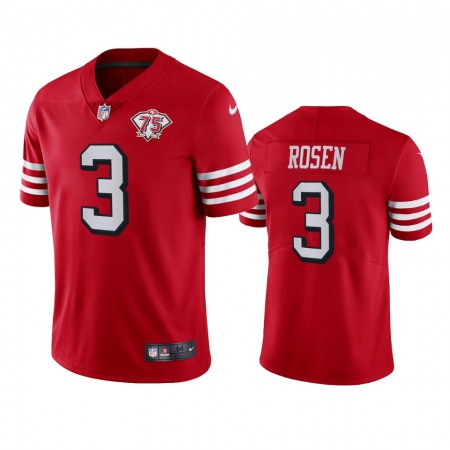 Nike 49ers #3 Josh Rosen Red Rush Youth 75th Anniversary Stitched NFL Vapor Untouchable Limited Jersey