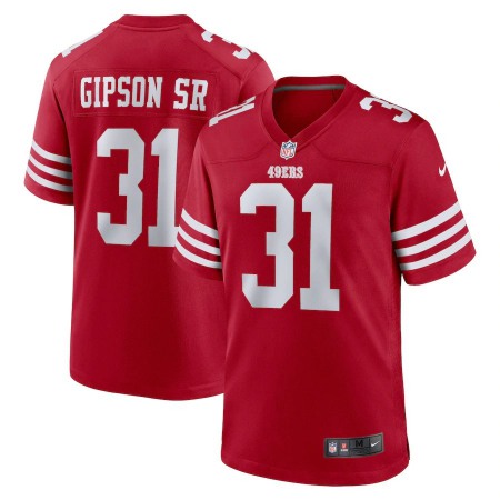 San Francisco 49ers #31 Tashaun Gipson Sr Nike Men's 2022 Player Game Jersey - Scarlet