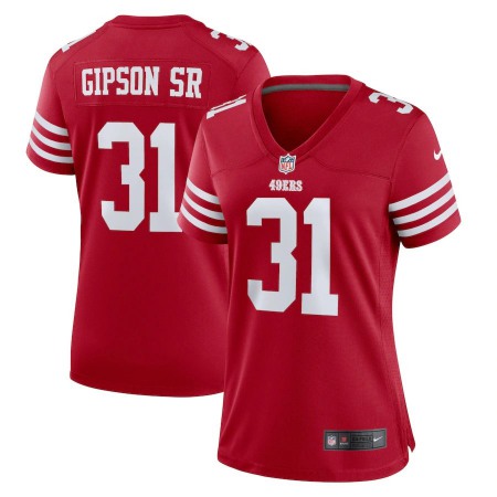 San Francisco 49ers #31 Tashaun Gipson Sr Scarlet Women's 2022-23 Nike NFL Game Jersey