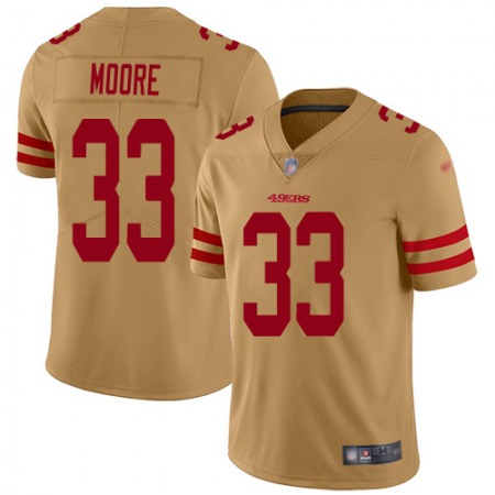 Nike 49ers #33 Tarvarius Moore Gold Men's Stitched NFL Limited Inverted Legend Jersey