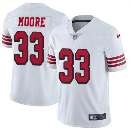 Nike 49ers #33 Tarvarius Moore White Rush Youth Stitched NFL Vapor Untouchable Limited Jersey