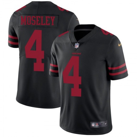 Nike 49ers #4 Emmanuel Moseley Black Alternate Men's Stitched NFL Vapor Untouchable Limited Jersey