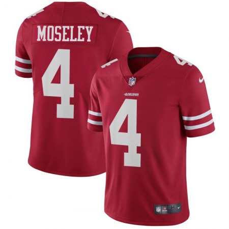Nike 49ers #4 Emmanuel Moseley Red Team Color Men's Stitched NFL Vapor Untouchable Limited Jersey