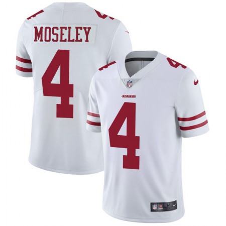 Nike 49ers #4 Emmanuel Moseley White Men's Stitched NFL Vapor Untouchable Limited Jersey