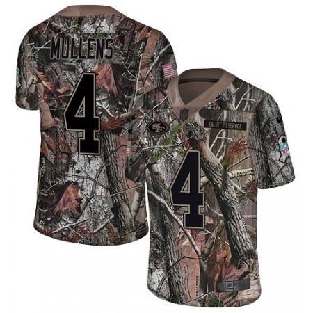 Nike 49ers #4 Nick Mullens Camo Men's Stitched NFL Limited Rush Realtree Jersey