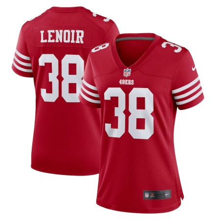 San Francisco 49ers #38 Deommodore Lenoir Scarlet Women's 2022-23 Nike NFL Game Jersey