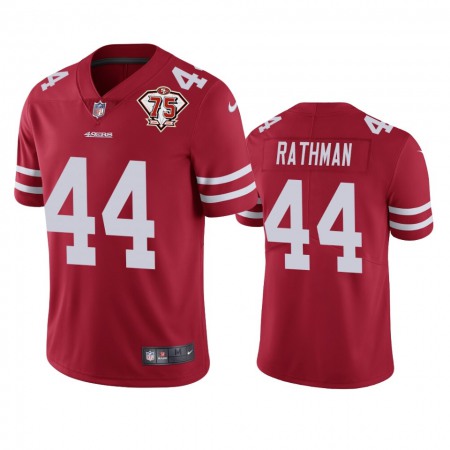 Nike 49ers #44 Tom Rathman Red Youth 75th Anniversary Stitched NFL Vapor Untouchable Limited Jersey
