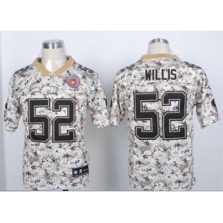 Nike 49ers #52 Patrick Willis Camo USMC Men's Stitched NFL Elite Jersey