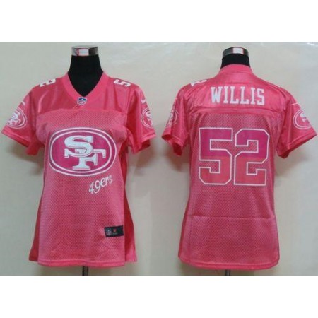 Nike 49ers #52 Patrick Willis Pink Women's Fem Fan NFL Game Jersey