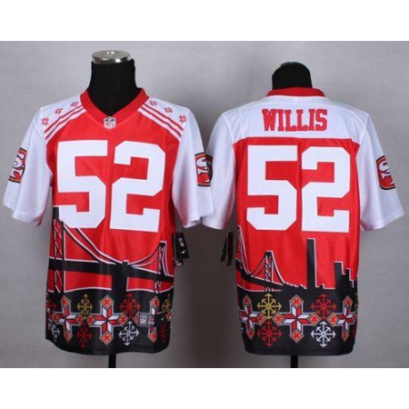 Nike 49ers #52 Patrick Willis Red Men's Stitched NFL Elite Noble Fashion Jersey