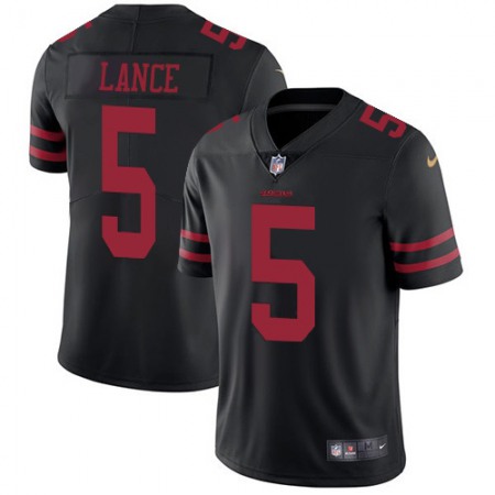 Nike 49ers #5 Trey Lance Black Alternate Men's Stitched NFL Vapor Untouchable Limited Jersey