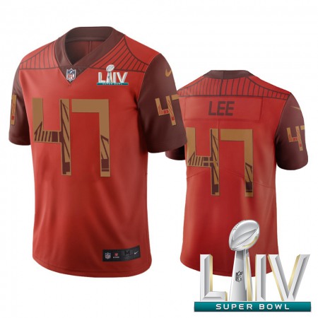 San Francisco 49ers #47 Elijah Lee Orange Super Bowl LIV 2020 Vapor Limited City Edition NFL Jersey