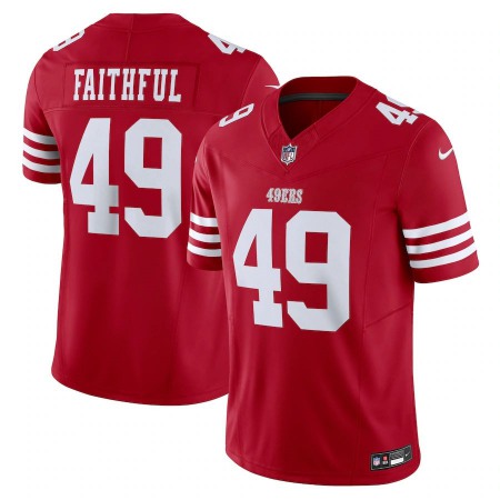 San Francisco 49ers #49 The Faithful Nike Men's Scarlet Vapor F.U.S.E. Limited Jersey