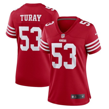 San Francisco 49ers #53 Kemoko Turay Scarlet Women's 2022-23 Nike NFL Game Jersey
