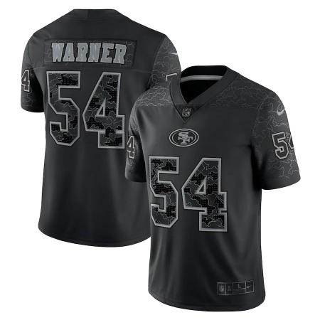 San Francisco 49ers #54 Fred Warner Black Men's Nike NFL Black Reflective Limited Jersey