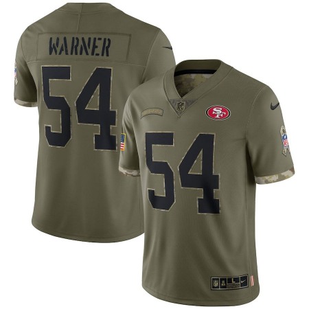 San Francisco 49ers #54 Fred Warner Nike Men's 2022 Salute To Service Limited Jersey - Olive