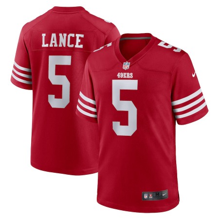 San Francisco 49ers #5 Trey Lance Nike Men's 2022 Player Game Jersey - Scarlet