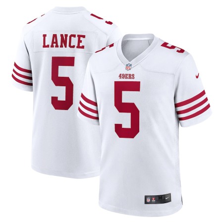 San Francisco 49ers #5 Trey Lance Nike Men's 2022 Player Game Jersey - White