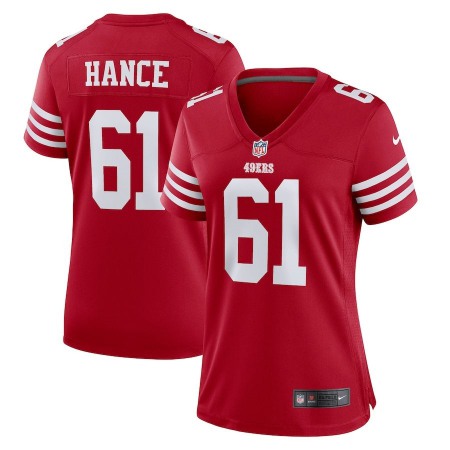 San Francisco 49ers #61 Blake Hance Scarlet Women's 2022-23 Nike NFL Game Jersey