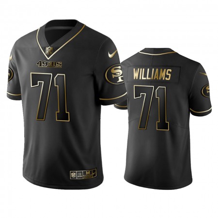 San Francisco 49ers #71 Trent Williams Black Golden Limited Edition Stitched NFL Jersey