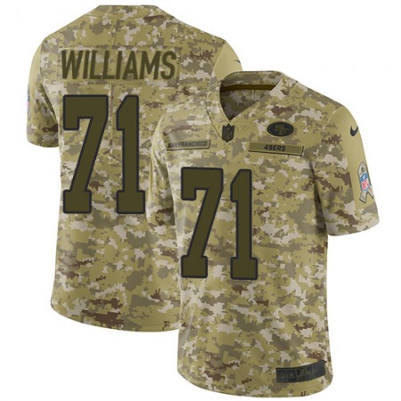 San Francisco 49ers #71 Trent Williams Camo Men's Stitched NFL Limited 2018 Salute To Service Jersey