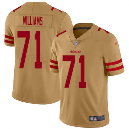 San Francisco 49ers #71 Trent Williams Gold Youth Stitched NFL Limited Inverted Legend Jersey