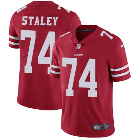 Nike 49ers #74 Joe Staley Red Team Color Youth Stitched NFL Vapor Untouchable Limited Jersey