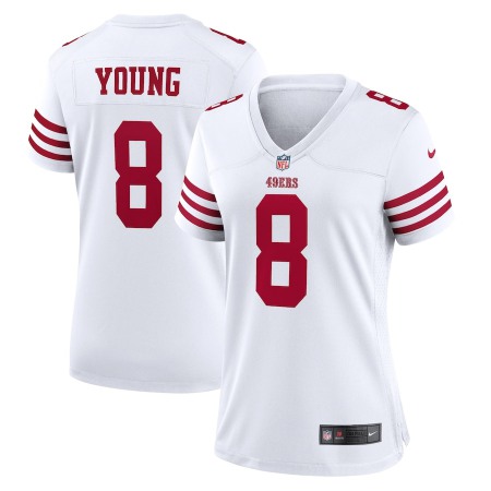 San Francisco 49ers #8 Steve Young White Women's 2022-23 Nike NFL Game Jersey