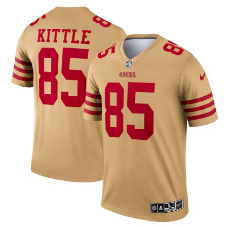 San Francisco 49ers #85 George Kittle Nike Men's Gold Inverted Legend Jersey