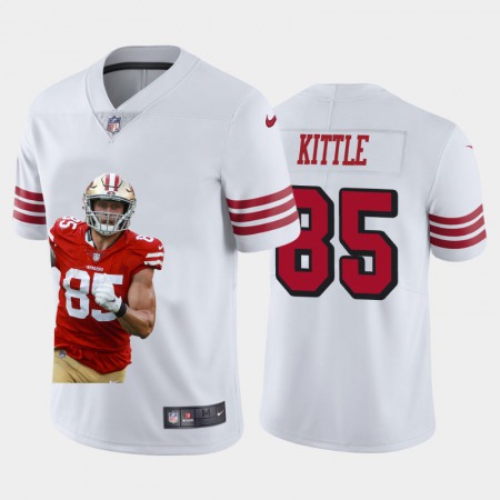 San Francisco 49ers #85 George Kittle Nike Team Hero 2 Rush Vapor Limited NFL Jersey White