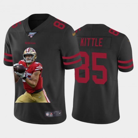 San Francisco 49ers #85 George Kittle Nike Team Hero 2 Vapor Limited NFL 100 Jersey Black