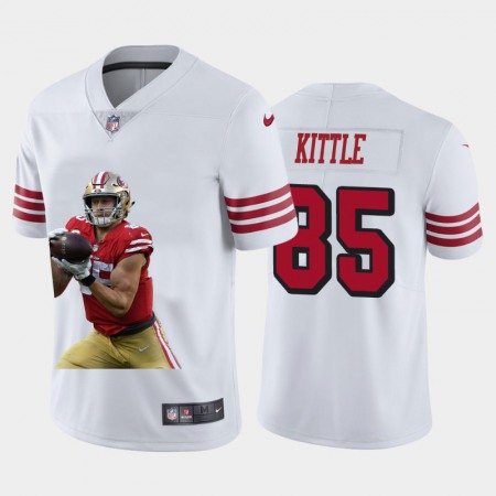 San Francisco 49ers #85 George Kittle Nike Team Hero 3 Rush Vapor Limited NFL Jersey White