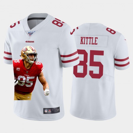 San Francisco 49ers #85 George Kittle Nike Team Hero Vapor Limited NFL 100 Jersey White