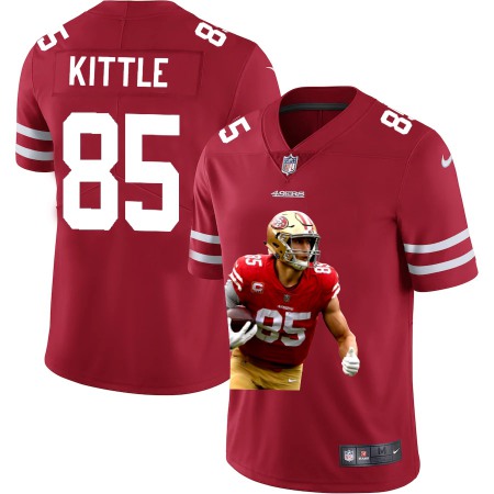 San Francisco 49ers #85 George Kittle Nike Team Hero Vapor Limited NFL Jersey Red