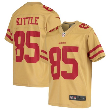 San Francisco 49ers #85 George Kittle Nike Youth Gold Inverted Game Jersey