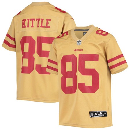 San Francisco 49ers #85 George Kittle Nike Youth Gold Inverted Team Game Jersey